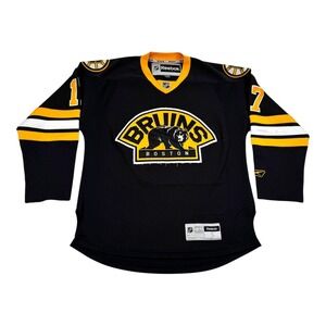 Boston Bruins Jersey Mens Small Black NHL Hockey Lucic 17 Reebok Bear Logo